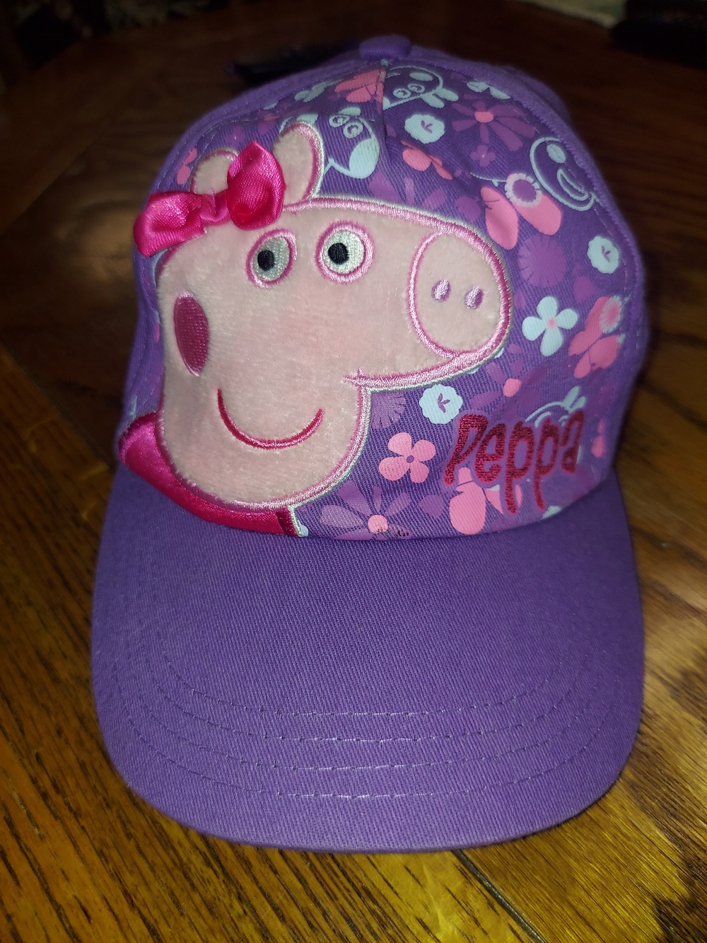 Peppa Pig Purple Pink Floral Kids Cap